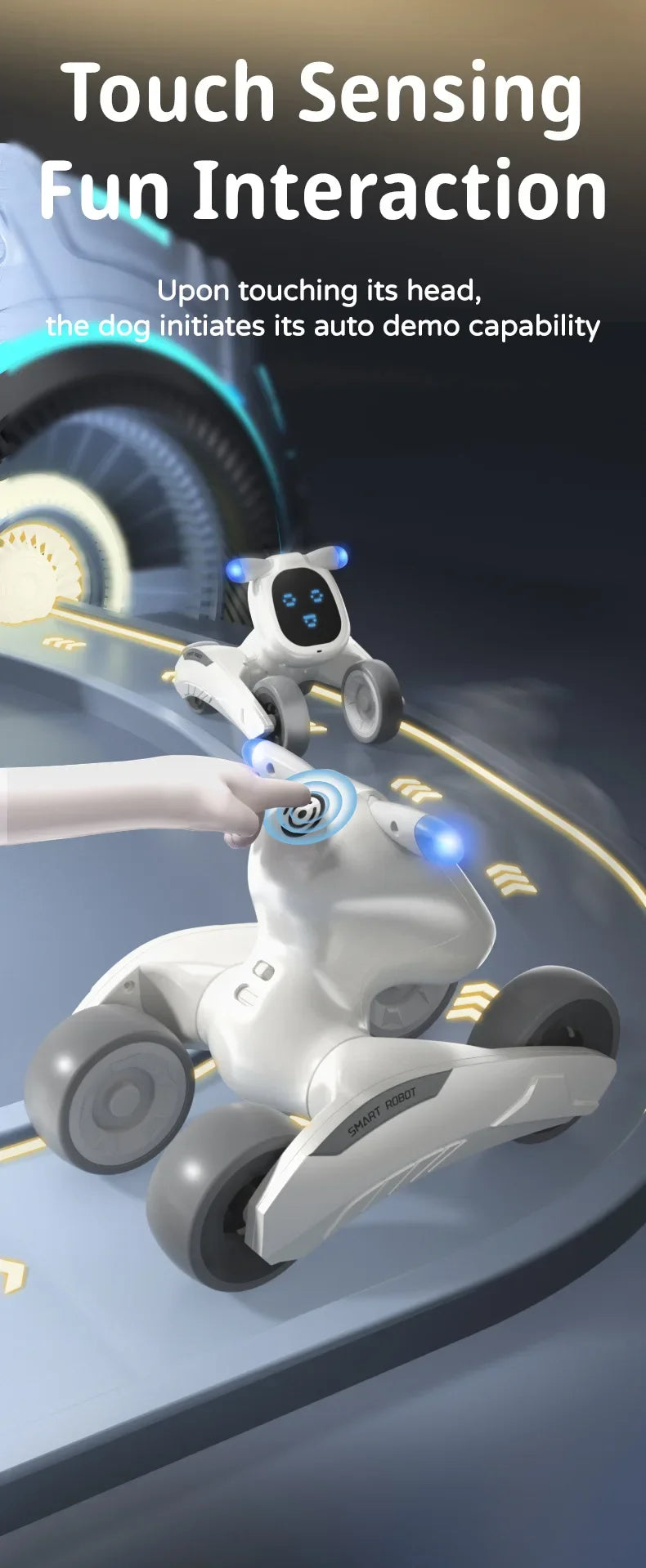 JJRC R28 RC Robot Cute Voice Conversation Electronic Pets Children's Toy Early Education Parent-child Interactive Robotic Dogs