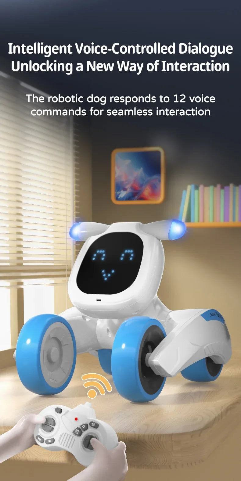 JJRC R28 RC Robot Cute Voice Conversation Electronic Pets Children's Toy Early Education Parent-child Interactive Robotic Dogs