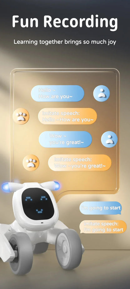 JJRC R28 RC Robot Cute Voice Conversation Electronic Pets Children's Toy Early Education Parent-child Interactive Robotic Dogs