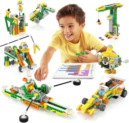 Apitor Q Robot Building Kit 20-in-1 Programmable APP RC Car Robotics Coding Kit STEM Project Educational Birthday Gifts for Kids