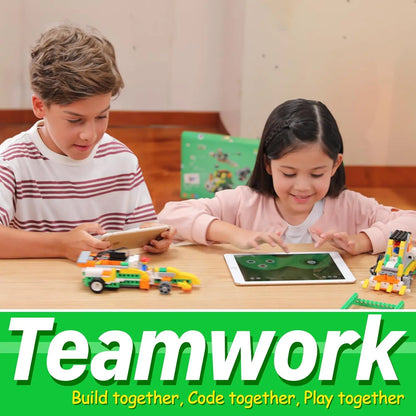 Apitor Q Robot Building Kit 20-in-1 Programmable APP RC Car Robotics Coding Kit STEM Project Educational Birthday Gifts for Kids